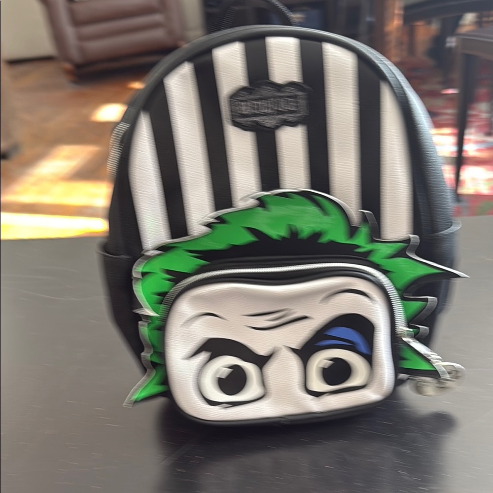 Striped Black and White Kids Backpack